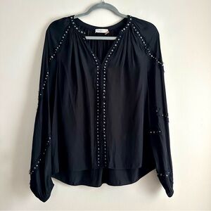 Ramy Brook • Gilda Stud-Embellished Blouse in Black